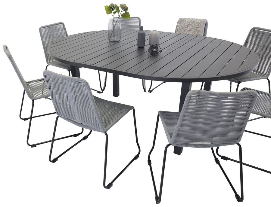 Ensemble repas Marbella avec les chaises Lindos 