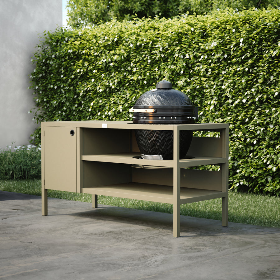 UMAMI Utekjøkken Modul 3 for kamado + Kamado SUMO Midi, beige / svart