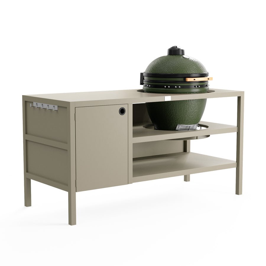 UMAMI Udekøkken Modul 3 til kamado + Kamado SUMO Midi, beige/grøn