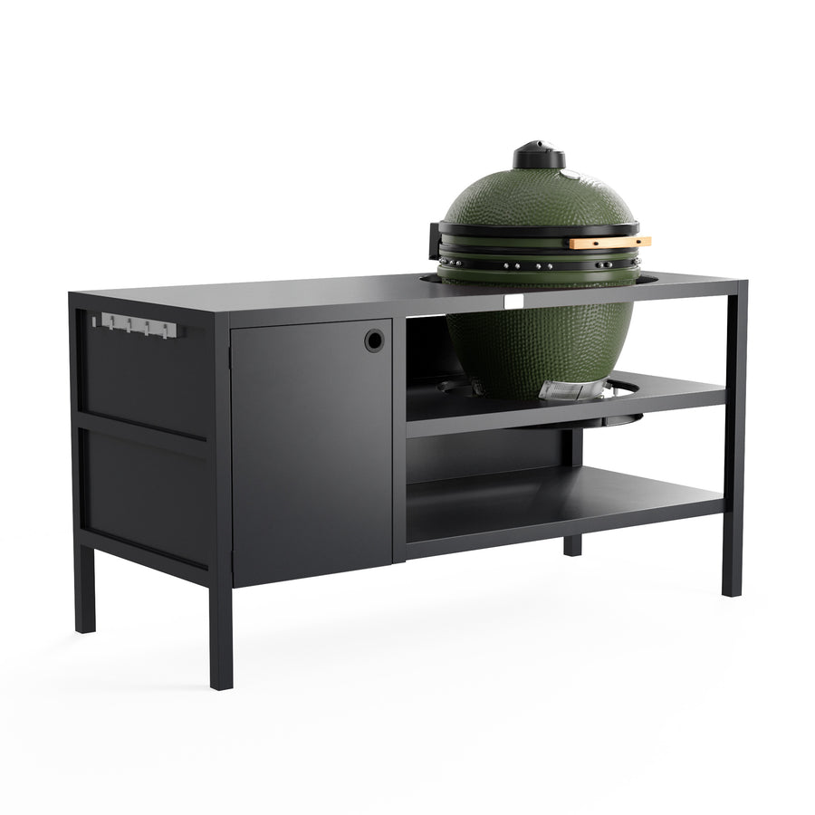 UMAMI Udekøkken Modul 3 til kamado + Kamado SUMO Midi, sort/grøn