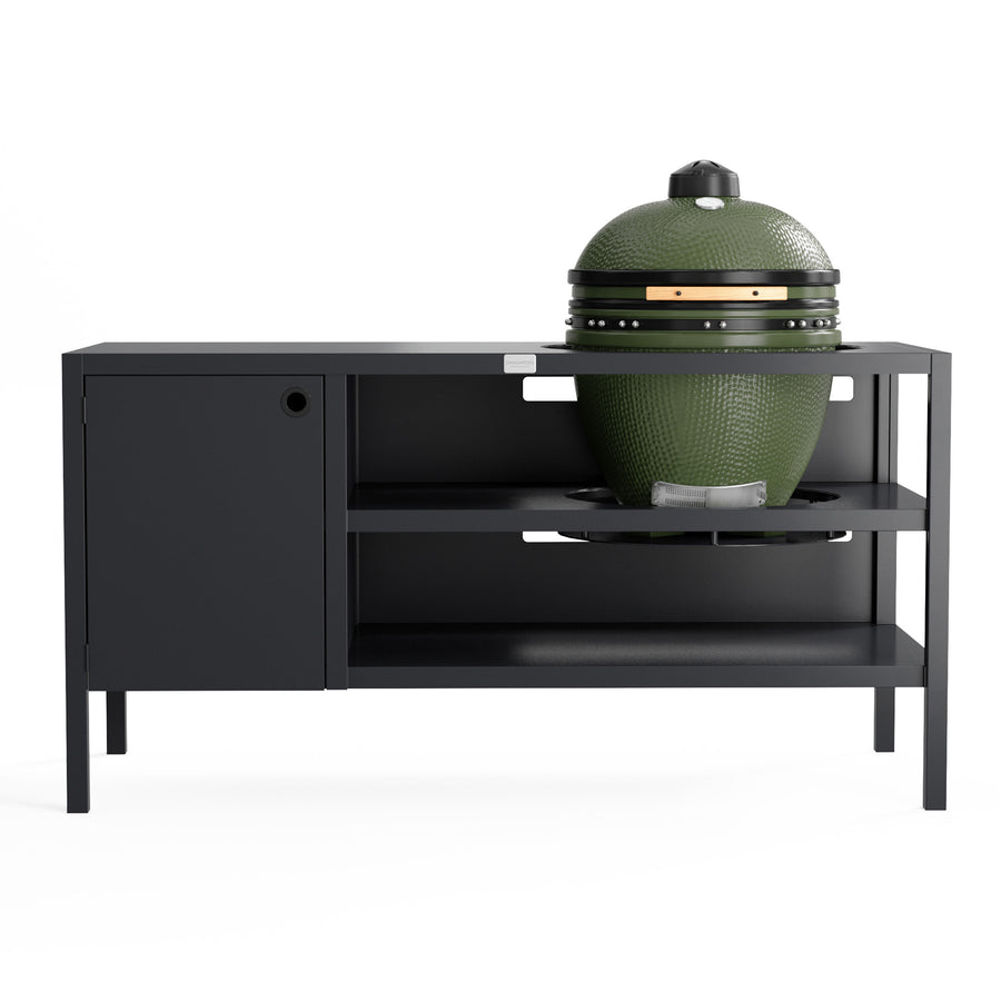 UMAMI Udekøkken Modul 3 til kamado + Kamado SUMO Midi, sort/grøn