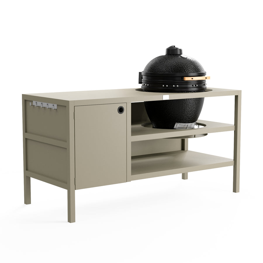 UMAMI Utekjøkken Modul 3 for kamado + Kamado SUMO Midi, beige / svart