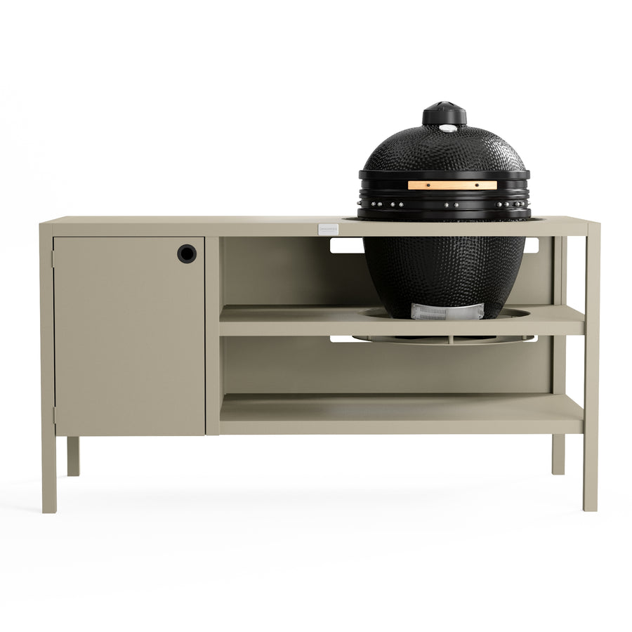 UMAMI Utekjøkken Modul 3 for kamado + Kamado SUMO Midi, beige / svart