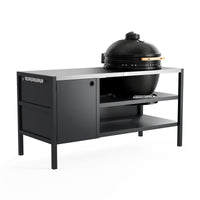 UMAMI Udekøkken Modul 3 til kamado + Kamado BONO Limited, sort / rustfrit stål