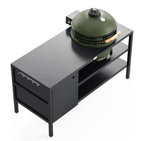 UMAMI Udekøkken Modul 3 til kamado + Kamado SUMO Maxi, sort / grøn