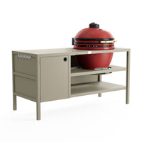 UMAMI Udekøkken Modul 3 til kamado + Kamado BONO Limited, beige / rød