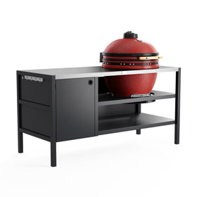 UMAMI Utekök Modul 3 för kamado + KAMADO BONO LIMITED, svart / rostfri / röd