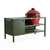 UMAMI Udekøkken Modul 3 til kamado + Kamado BONO Limited, grøn / rød