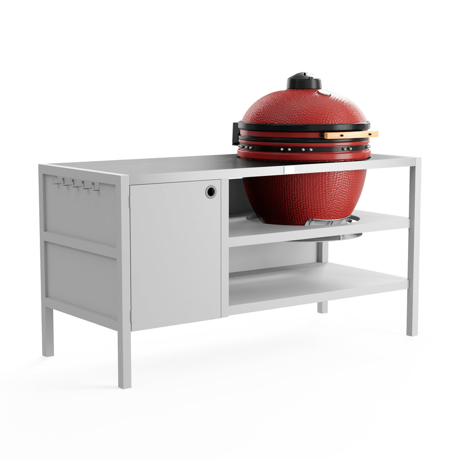 UMAMI Utekök Modul 3 för kamado + KAMADO BONO LIMITED, vit / rostfri / röd