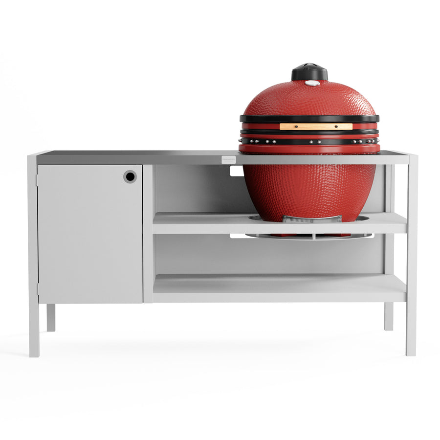 UMAMI Utekök Modul 3 för kamado + KAMADO BONO LIMITED, vit / rostfri / röd