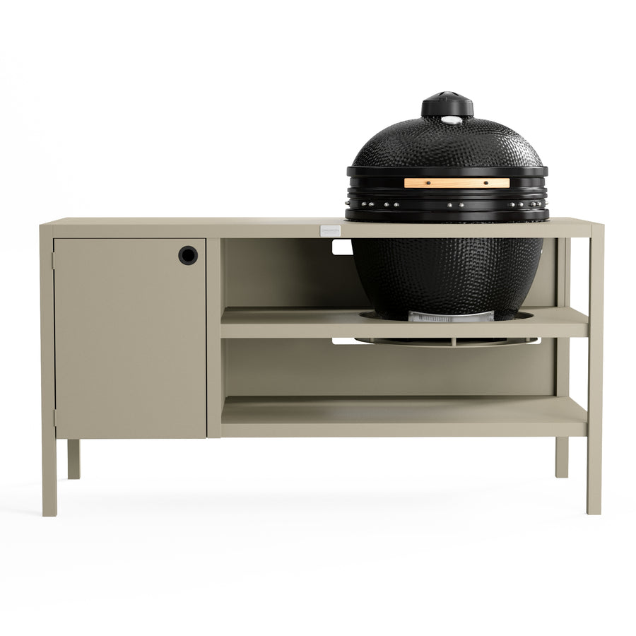 UMAMI Utekjøkken Modul 3 for kamado + Kamado SUMO Maxi, beige/svart