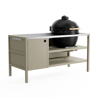 UMAMI Udekøkken Modul 3 til kamado + Kamado BONO Limited, beige / rustfrit / sort