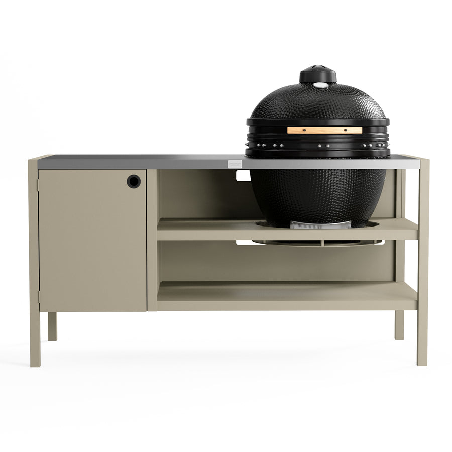 UMAMI Utekök Modul 3 för kamado + KAMADO BONO LIMITED, beige / rostfri / svart