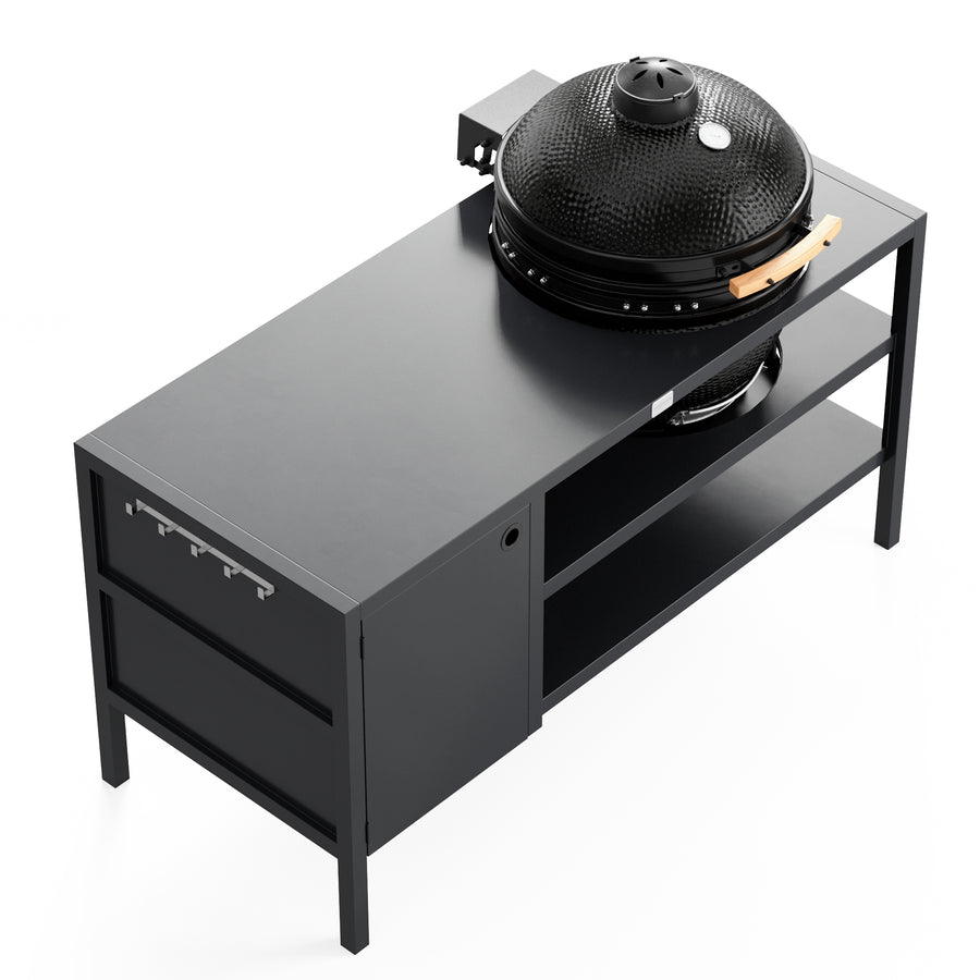 UMAMI Utekjøkken Modul 3 for kamado + Kamado SUMO Maxi, sort