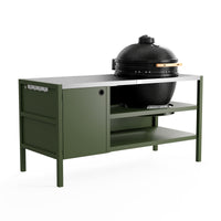 UMAMI Utekök Modul 3 för kamado + Kamado BONO Limited, grön / rostfri