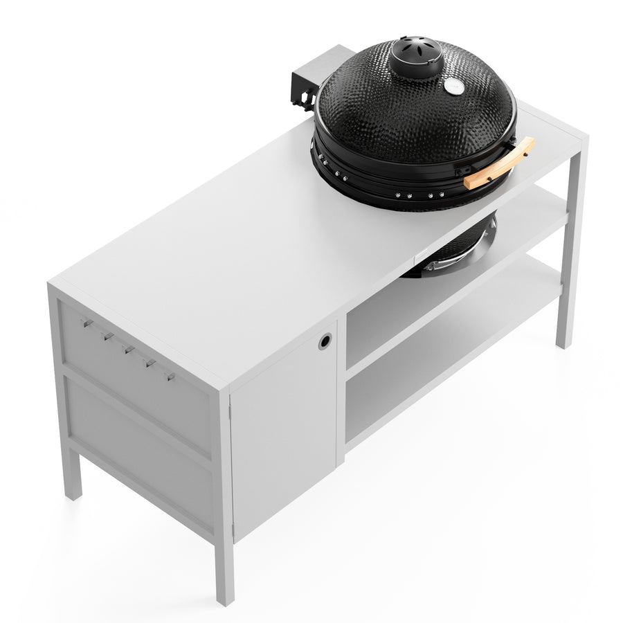 UMAMI Utekjøkken Modul 3 for kamado + Kamado BONO Limited, hvit / svart