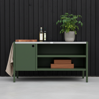 UMAMI utekökspaket, vaskmodul samt modul 3, grön / rostfri