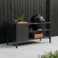 UMAMI Utekök Modul 3 för kamado + Kamado SUMO Midi, svart
