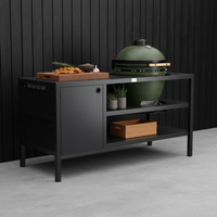 UMAMI Utekök Modul 3 för kamado + Kamado SUMO Midi, svart / grön