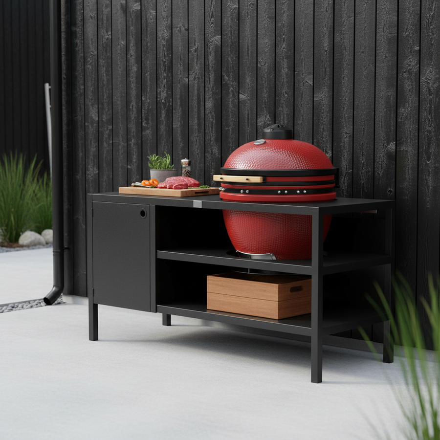 UMAMI Utekök Modul 3 för kamado + Kamado BONO Limited, svart / röd