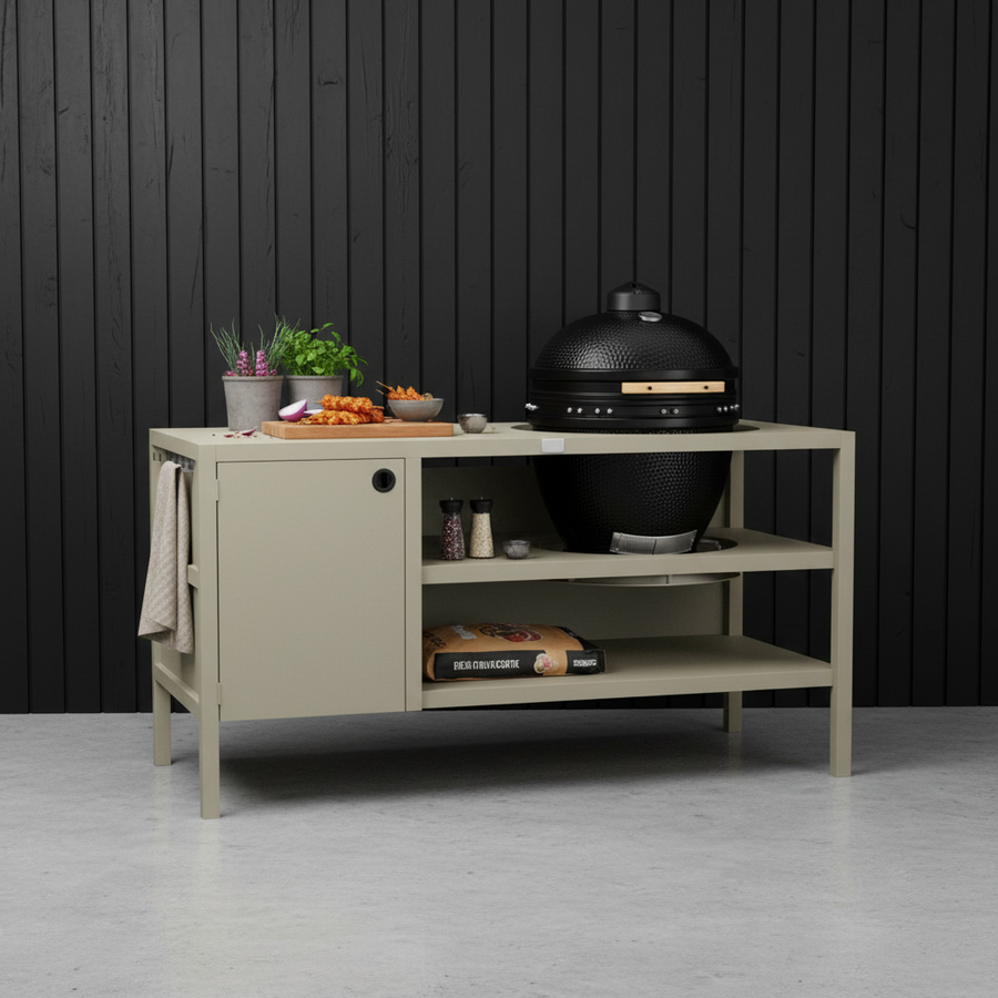 UMAMI Utekök Modul 3 för kamado + Kamado SUMO Midi, beige / svart