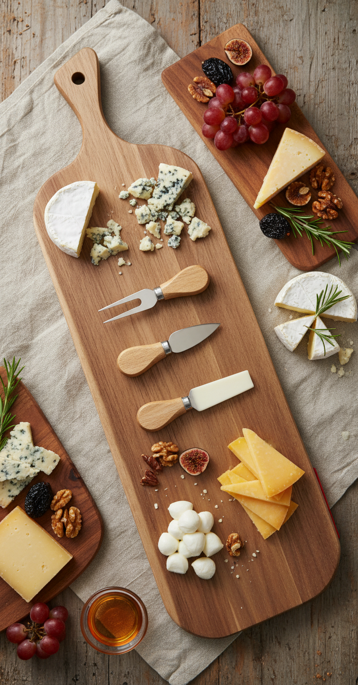 chark/ost bricka inkl 3 bestick