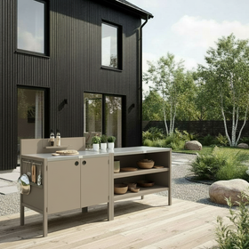 Specialpris UMAMI utekök modul 1 + 2 inkl överdrag, beige / rostfri