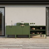 UMAMI utekjøkkenpakke, vaskemodul, modul 1 og modul 2, grønn