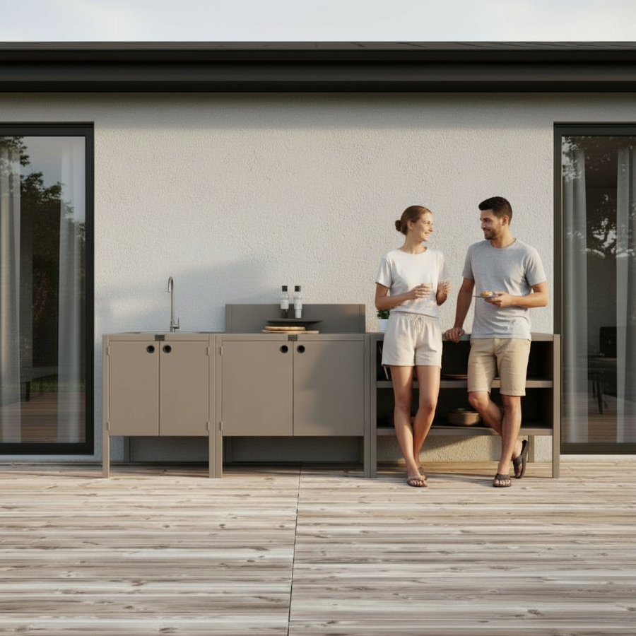 UMAMI utekökspaket, vaskmodul, modul 1 och modul 2, beige