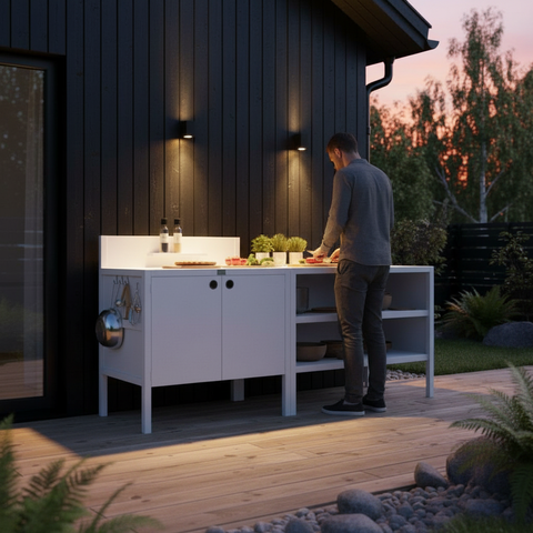 Færdige pakker med udekøkkenmoduler