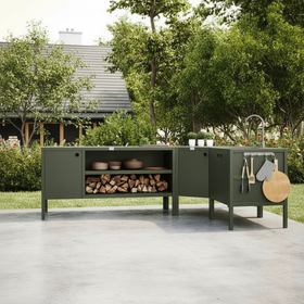 UMAMI utekökspaket, vaskmodul, hörnmodul, modul 3, grön