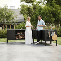 UMAMI utekjøkkenpakke, vaskemodul, hjørnemodul, modul 3, svart