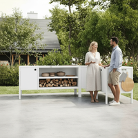 UMAMI ensemble de cuisine extérieure, module évier, module d’angle, module 3, blanc