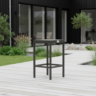 UMAMI barbord 172cm med 6 barstoler, svart