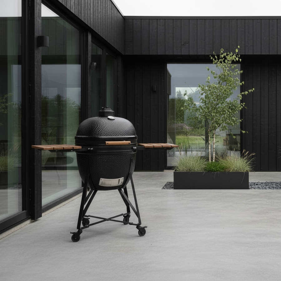 Kamado Nordic Flame 25" med underrede och sidobord