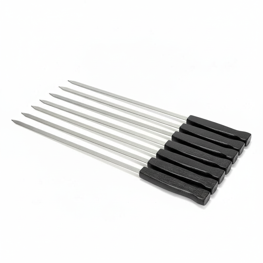 Grillspett 8-pack breda med väska