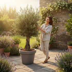 Olivtre 60 år plantet i potte