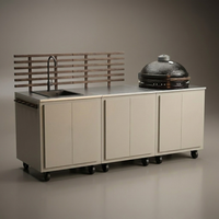 Gastro utekökskombination med 3 moduler + Kamado Nordic Flame 25"
