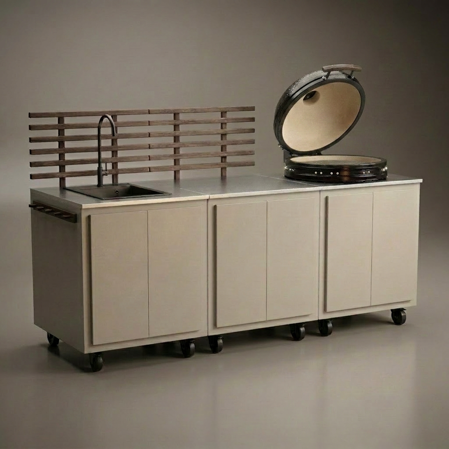 Gastro utekökskombination med 3 moduler + Kamado Nordic Flame 25"