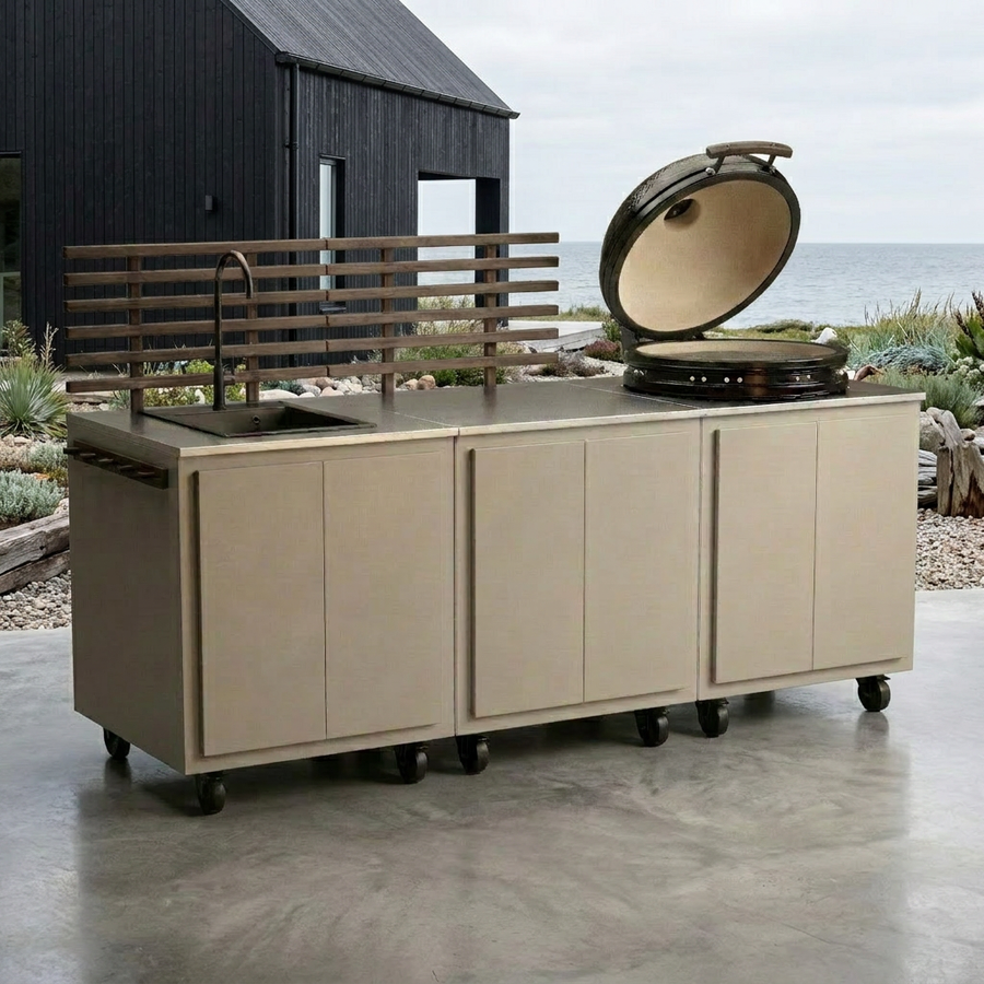 Gastro utekökskombination med 3 moduler + Kamado Nordic Flame 25"