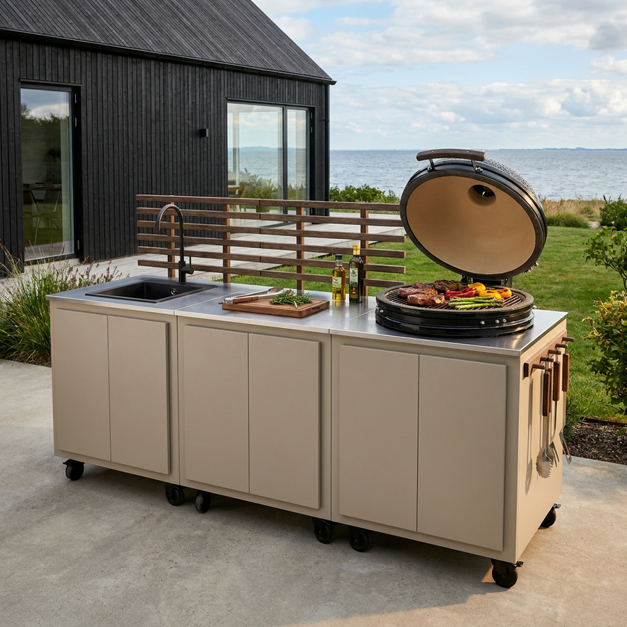 Gastro utekökskombination med 3 moduler + Kamado Nordic Flame 25"