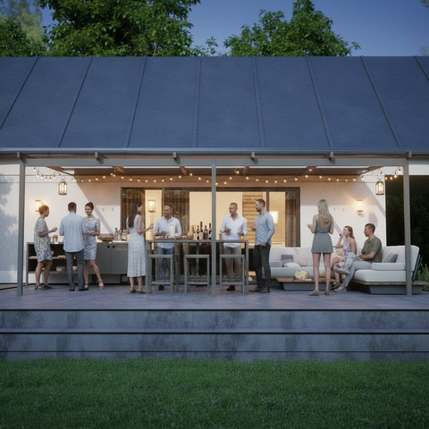 Altantak, pergolor och uterum