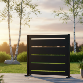 RAMA innsynsskjerm 1 seksjon lav, svart, L80 x D30 x H80 cm