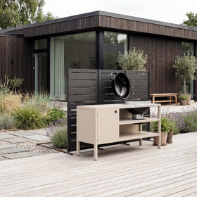 RAMA insynsskydd 3 sektion hög, svart, L240 x D30 x H153 cm