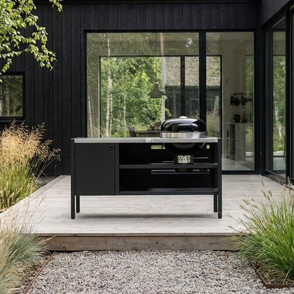 UMAMI modul 3, svart / rostfri + svart klotgrill NORDIC FLAME