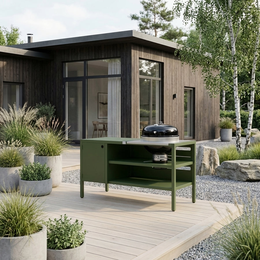 UMAMI modul 3, grønn + svart kulegrill NORDIC FLAME 
