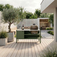 UMAMI Modul 3, grön / rostfri + beige kamado NORDIC FLAME