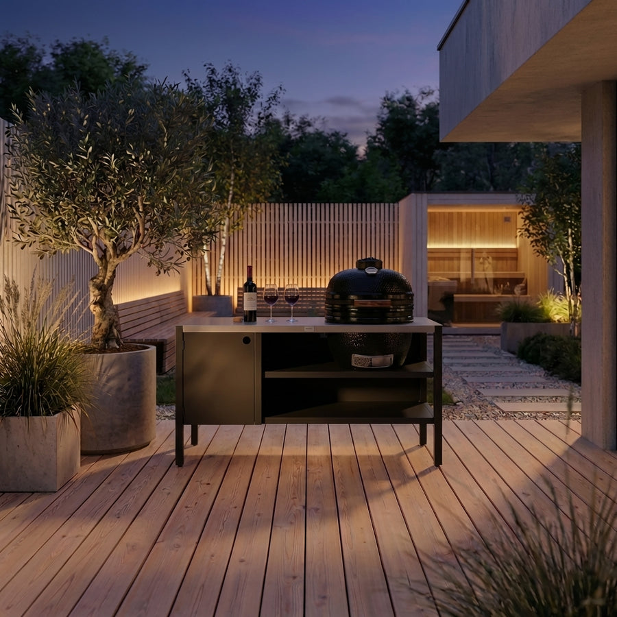 UMAMI Modul 3, svart / rostfri + svart kamado NORDIC FLAME