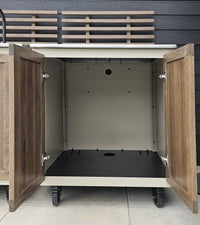 Gastro utekök vaskmodul med ribb-rygg