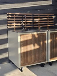 Gastro utekök vaskmodul med ribb-rygg